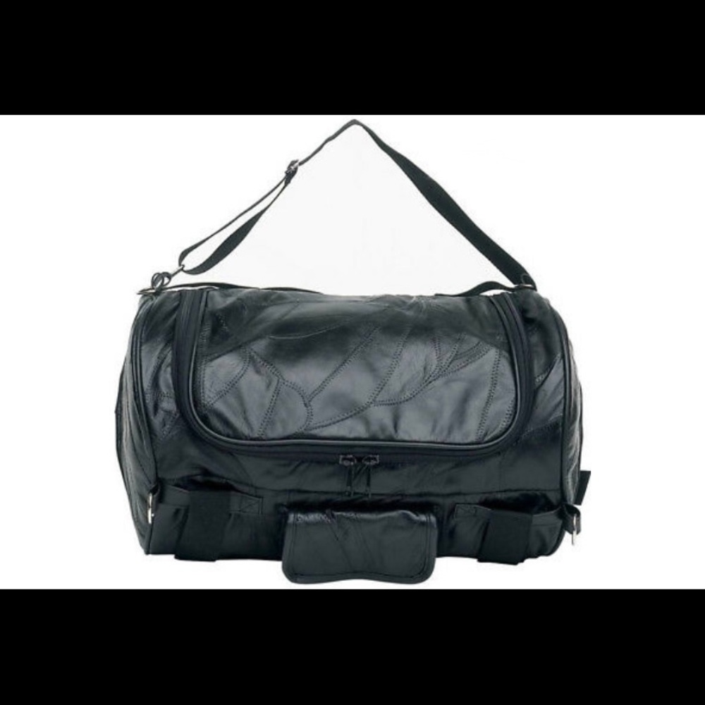 Diamond Plate Buffalo Leather 16” Luggage Rack Bag